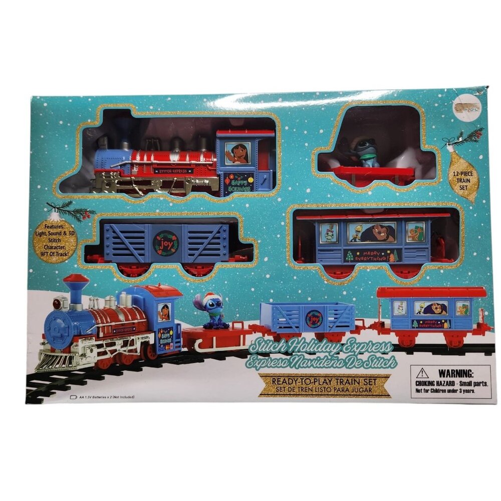 Disney Lilo & Stitch Christmas Holiday Express Ready to Play Train Set